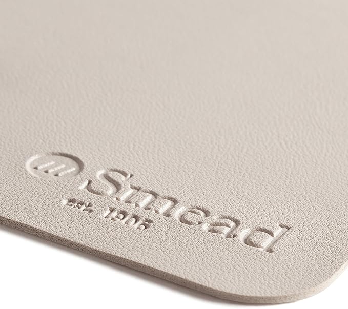 Smead Desk Pad, Vegan Leather Desk Mat with Non - Slip Faux Suede Backing, Perfect Desk Organizer for Office Decor, 23.6” x 13.7” Small, Sandstone (64836) | Desk Pads Blotters - TrueDesk