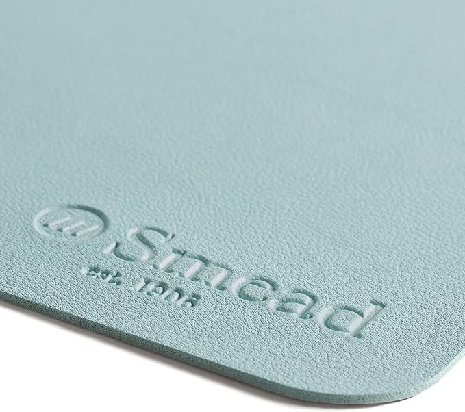 Smead Desk Pad, Vegan Leather Desk Mat with Non - Slip Faux Suede Backing, Perfect Desk Organizer for Office Decor, 31.5” x 15.7” Medium, Superior Blue (64835) | Desk Pads Blotters - TrueDesk