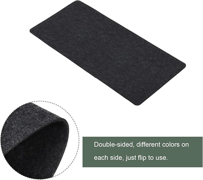 YOKIVE Desk Mat Protector, Felt Double - Sided Soft | Laptop Pad Writing Mat for Desktop Keyboard Mouse (Gray, 23.62x11.81 Inch) | Mouse Pads - TrueDesk