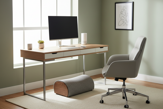 Professional ergonomic footrests enhancing posture and comfort in your home office, by True-Desk.