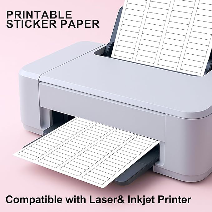 0.5" x 1.75" Return Address Labels, 38400 White Printable Shipping Labels, 480 Sheets, Compatible with Laser & Inkjet Printers, Self - Adhesive Stickers for Mailing & Organization | Laser Inkjet Printer Labels - TrueDesk
