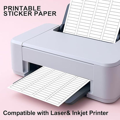 0.5" x 1.75" Return Address Labels, 38400 White Printable Shipping Labels, 480 Sheets, Compatible with Laser & Inkjet Printers, Self - Adhesive Stickers for Mailing & Organization | Laser Inkjet Printer Labels - TrueDesk
