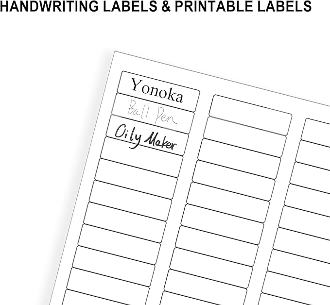 0.5" x 1.75" Return Address Labels, 38400 White Printable Shipping Labels, 480 Sheets, Compatible with Laser & Inkjet Printers, Self - Adhesive Stickers for Mailing & Organization | Laser Inkjet Printer Labels - TrueDesk