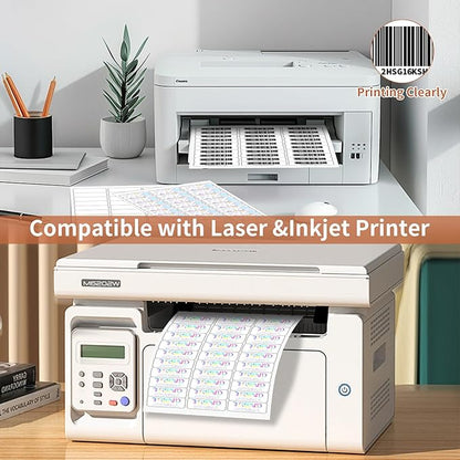 1" x 2 5/8" (1000 Sheets) Address Labels Sticker Paper for Laser/Ink Jet Printer, Printable and Writable White Sticker Label - Matte, 30 per Page Label (Total 30000 Labels) | Inkjet Printer Paper - TrueDesk