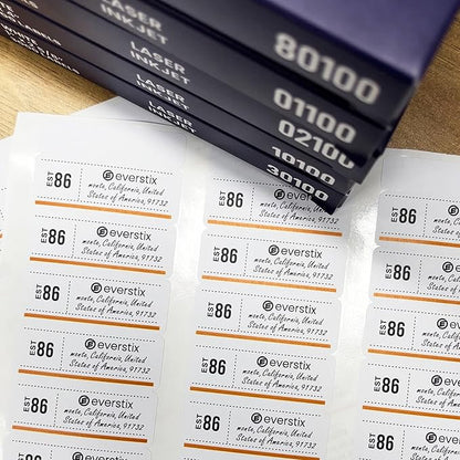 1" x 2 - 5/8", 25 Sheets, 750 Mailing Address Labels, White Sticker Labels for Laser & Inkjet Printers, Permanent Adhesive | Laser Inkjet Printer Labels - TrueDesk