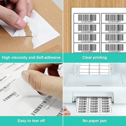 1" X 2 - 5/8" Address Labels 30 Per Sheet Sticker Paper for Laser and Inkjet Printers, 8.5"×11" White - 3000 Labels | Laser Inkjet Printer Labels - TrueDesk