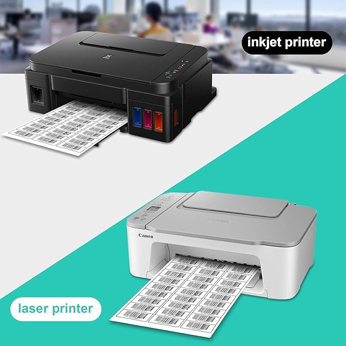 1" X 2 - 5/8" Address Labels 30 Per Sheet Sticker Paper for Laser and Inkjet Printers, 8.5"×11" White - 6000 Labels | Laser Inkjet Printer Labels - TrueDesk