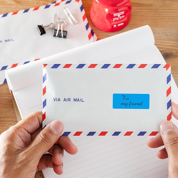 1" x 2 - 5/8" Colored Address Labels, 600 Bright Blue Label Stickers - Laser/Ink Jet Printer Mailing Labels, 8.5"x11" 20 per Sheet | Laser Inkjet Printer Labels - TrueDesk