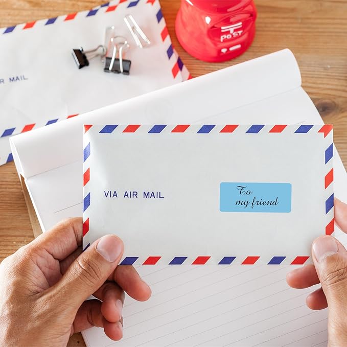1" x 2 - 5/8" Colored Address Labels, 600 Bright Lake Blue Label Stickers - Laser/Ink Jet Printer Mailing Labels, 8.5"x11" 20 per Sheet | Laser Inkjet Printer Labels - TrueDesk