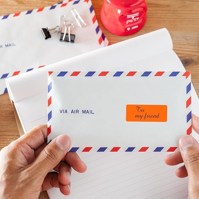 1" x 2 - 5/8" Colored Address Labels, 600 Bright Orange Label Stickers - Laser/Ink Jet Printer Mailing Labels, 8.5"x11" 20 per Sheet | Laser Inkjet Printer Labels - TrueDesk