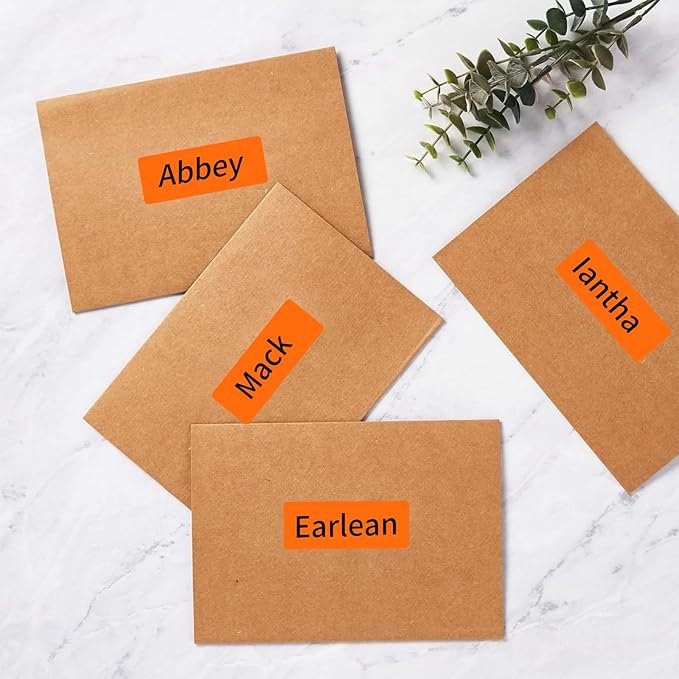1" x 2 - 5/8" Colored Address Labels, 600 Bright Orange Label Stickers - Laser/Ink Jet Printer Mailing Labels, 8.5"x11" 20 per Sheet | Laser Inkjet Printer Labels - TrueDesk