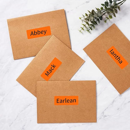 1" x 2 - 5/8" Colored Address Labels, 600 Bright Orange Label Stickers - Laser/Ink Jet Printer Mailing Labels, 8.5"x11" 20 per Sheet | Laser Inkjet Printer Labels - TrueDesk