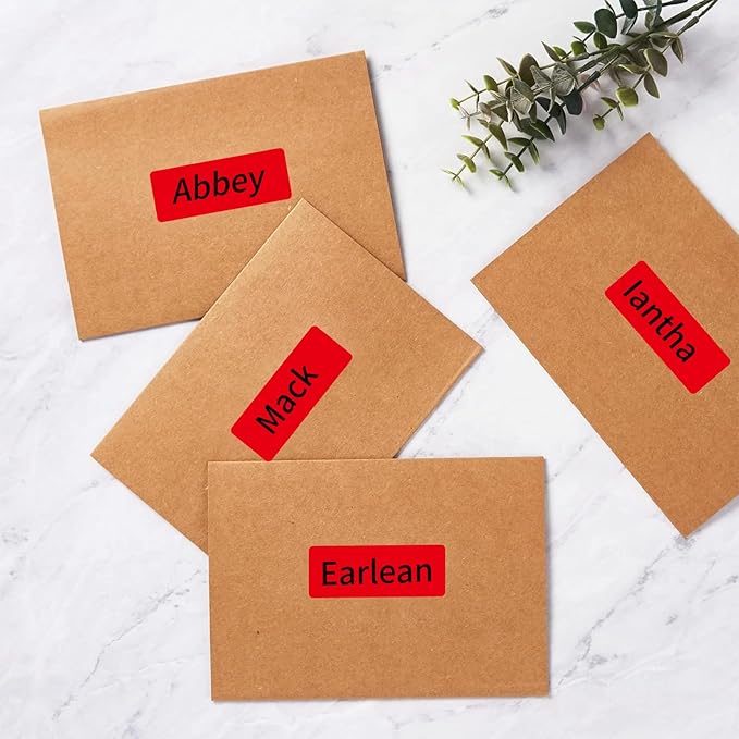 1" x 2 - 5/8" Colored Address Labels, 600 Bright Red Label Stickers - Laser/Ink Jet Printer Mailing Labels, 8.5"x11" 20 per Sheet | Laser Inkjet Printer Labels - TrueDesk