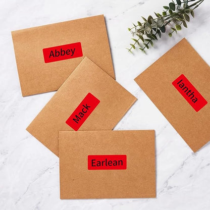 1" x 2 - 5/8" Colored Address Labels, 600 Bright Red Label Stickers - Laser/Ink Jet Printer Mailing Labels, 8.5"x11" 20 per Sheet | Laser Inkjet Printer Labels - TrueDesk