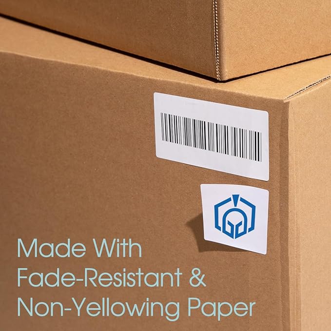 1" X 2 5/8" Matte White Printable Address Labels (30 Sheets, 900 Stickers) Mailing and Return Address Labels for Laser & Inkjet Printers - Spartan Industrial Template R007 | Laser Inkjet Printer Labels - TrueDesk