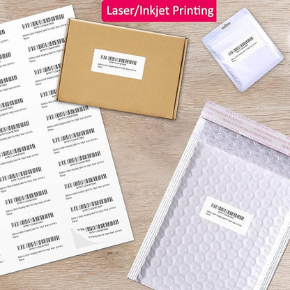 1" x 2 - 5/8" Shipping Address Labels 1500 Label Stickers Paper for Laser/Inkjet Printer 30 per Page Printable Mailing Labels - Matte, 50 Sheets | Laser Inkjet Printer Labels - TrueDesk
