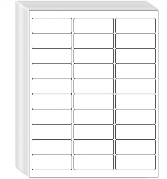 1" x 2 - 5/8" Shipping Address Labels 30000 Label Stickers Paper for Laser/Inkjet Printer 30 per Page Printable Mailing Labels - Matte, 1000 Sheets | Laser Inkjet Printer Labels - TrueDesk