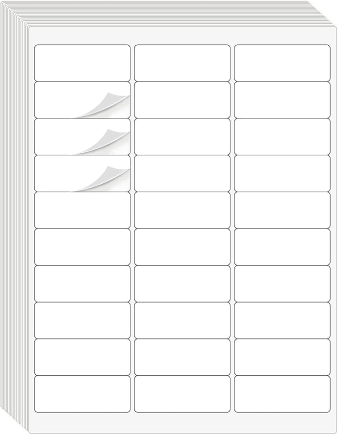 1" x2 - 5/8 Address Labels, 900 Label Stickers Printable White Address Labels Personalized, for Laser/Inkjet Printing - 30 Per Page (30 Sheets) | Laser Inkjet Printer Labels - TrueDesk