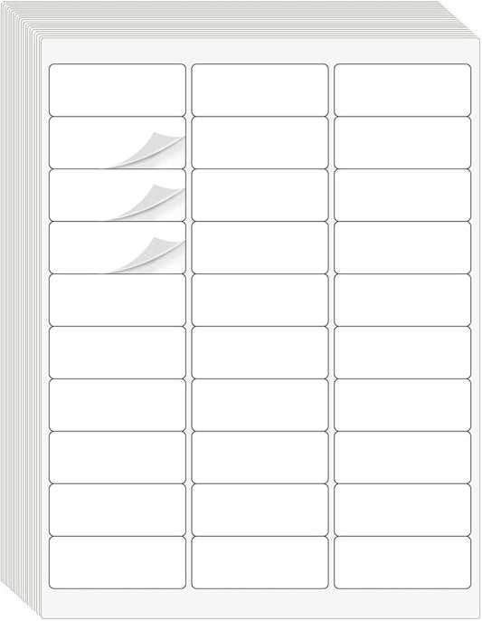 1" x2 - 5/8 Address Labels, 900 Label Stickers Printable White Address Labels Personalized, for Laser/Inkjet Printing - 30 Per Page (30 Sheets) | Laser Inkjet Printer Labels - TrueDesk