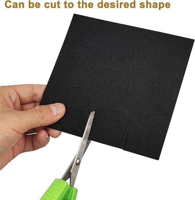 10 Pcs Felt Furniture Pads, 5 x 5 inch, Self Adhesive Felt Pads, Large Non Slip Felt Sheets Protectors for Hardwood Wood Floors Heavy Duty Chair Wall Furniture Feet Laminate Flooring, Beige/Black | Furniture Pads - TrueDesk