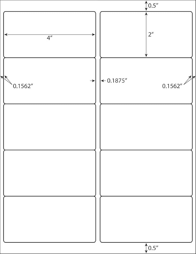 10 Up - Address Labels - 2" x 4" - 10000 Labels | Address Labels - TrueDesk