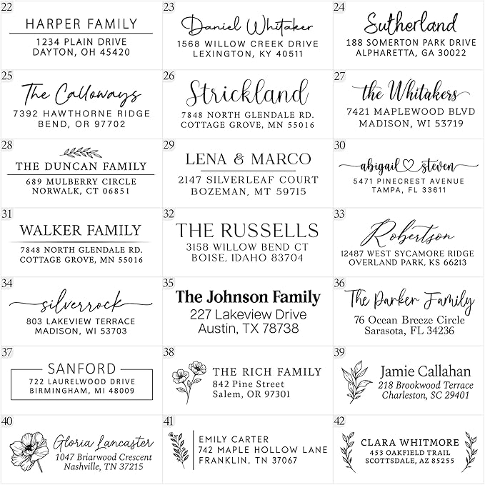 100 Personalized Address Labels - Glossy White Return Address Label 2.5" x 0.75'', Stylish Fonts for Envelopes & Packages, Customizable Labels for Home or Office Use | Address Labels - TrueDesk
