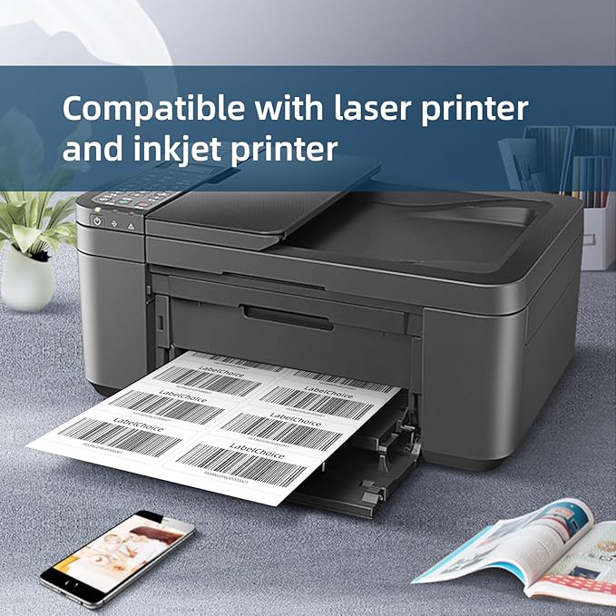 100 Sheets 1000 Pcs 2”x4” 10 Up Shipping Address Labels Compatible with Laser and Inkjet Printers, 2x4 10 Per Page Strong Adhesive Internet Mailing Shipping Labels | Laser Inkjet Printer Labels - TrueDesk