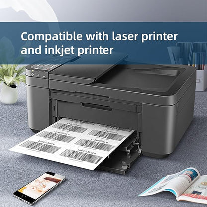 100 Sheets 1000 Pcs 2”x4” 10 Up Shipping Address Labels Compatible with Laser and Inkjet Printers, 2x4 10 Per Page Strong Adhesive Internet Mailing Shipping Labels | Laser Inkjet Printer Labels - TrueDesk