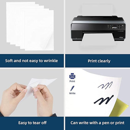 100 Sheets 200 Labels Half Sheet Self Adhesive Shipping Labels for Laser & Inkjet Printers, 8.5" x 5.5" Shipping Mailing Labels, 2 per Page Shipping Labels, 5 1/2 x 8 1/2 Half Sheet Labels | Laser Inkjet Printer Labels - TrueDesk