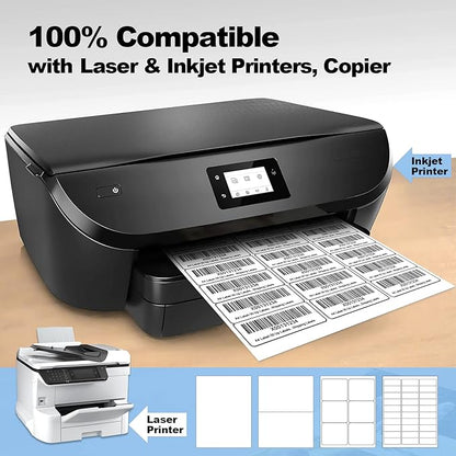 100 Sheets 3000 Pcs 30 Up 1" x2 - 5/8 Shipping Address Barcode Labels for Laser & Inkjet Printers, 1x2.625 FBA Labels on US Letter, 30 per Sheet Return Address Labels, 30 per Page | Laser Inkjet Printer Labels - TrueDesk
