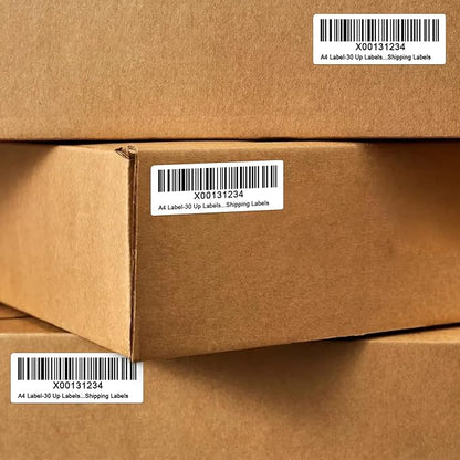 100 Sheets 3000 Pcs 30 Up 1" x2 - 5/8 Shipping Address Barcode Labels for Laser & Inkjet Printers, 1x2.625 FBA Labels on US Letter, 30 per Sheet Return Address Labels, 30 per Page | Laser Inkjet Printer Labels - TrueDesk