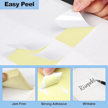 100 Sheets 3000 Pcs 30 Up 1" x2 - 5/8 Shipping Address Barcode Labels for Laser & Inkjet Printers, 1x2.625 FBA Labels on US Letter, 30 per Sheet Return Address Labels, 30 per Page | Laser Inkjet Printer Labels - TrueDesk