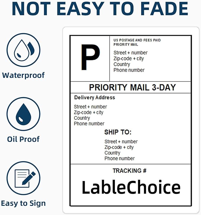 100 Sheets 400 Pcs 4"x5" 4 Up Shipping Address Labels for Laser & Inkjet Printers, Permanent Adhesive 4 per Page Shipping Labels, 4 to a Page Labels, 4 Stickers per Sheet | Laser Inkjet Printer Labels - TrueDesk