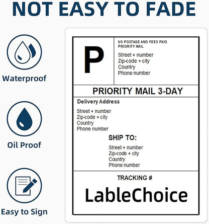 100 Sheets 400 Pcs 4"x5" 4 Up Shipping Address Labels for Laser & Inkjet Printers, Permanent Adhesive 4 per Page Shipping Labels, 4 to a Page Labels, 4 Stickers per Sheet | Laser Inkjet Printer Labels - TrueDesk