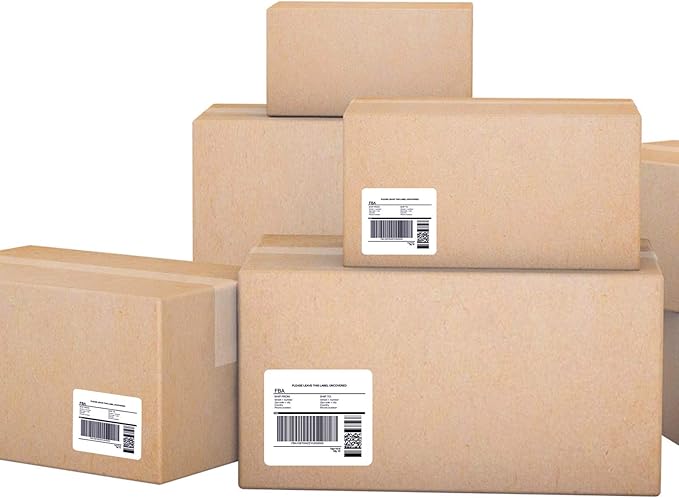 100 Sheets 600 Pcs 3 - 1/3 x 4 6 Up Shipping Address Labels for Laser & Inkjet Printers, 3 - 1/3" x 4" 6 per Sheet Shipping Mailing Stickers, 6 Labels per Page | Laser Inkjet Printer Labels - TrueDesk