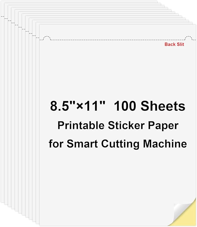 100 Sheets Full Sheet Labels with Back Slit 8.5"x11", Blank White Sticker Paper for Laser & Inkjet Printers, Risepekt Strong Adesive Full Page Mailing Labels, Whole Page Labels | Laser Inkjet Printer Labels - TrueDesk