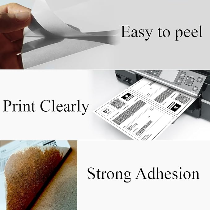 (1000 Sheets, 1000 Labels) Sticker Paper, 8.5" x 11" Full Sheet Shipping Address Labels, 1 Per Page Self Adhesive Mailing Label for Laser and Inkjet Printers | Laser Inkjet Printer Labels - TrueDesk