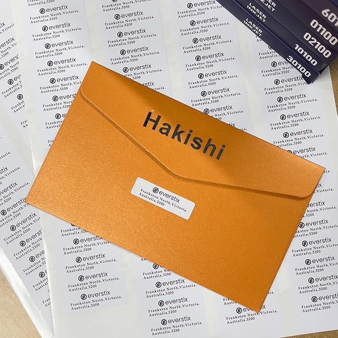 1/2" x 1 - 3/4", 100 Sheets, 8000 Return Address Labels for Laser & Inkjet Printers, Letter Size | Laser Inkjet Printer Labels - TrueDesk