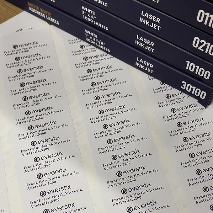 1/2" x 1 - 3/4", 25 Sheets, 2000 Return Address Labels for Laser & Inkjet Printers, Letter Size | Laser Inkjet Printer Labels - TrueDesk