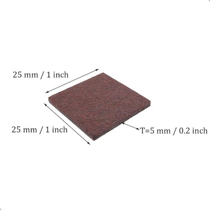 12Pcs Square Felt Furniture Pads, 1 inch x 1 inch Self Adhesive Cuttable Anti Scratch Floor Protectors for Furniture Legs Hardwood Floor, Brown, 25mm | Furniture Pads - TrueDesk