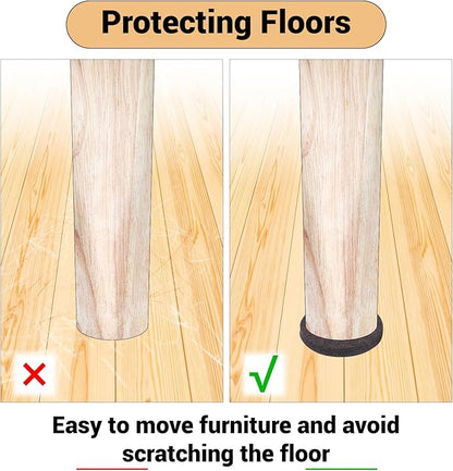 143 - Piece Felt Furniture Pads, Anti - Scratch Furniture Felt Pads, Self - Adhesive Chair Leg Floor Protectors for Hardwood Floors, Brown and Beige, HOME MASTER HARDWARE | Furniture Pads - TrueDesk