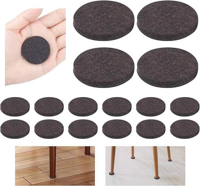 143 - Piece Felt Furniture Pads, Anti - Scratch Furniture Felt Pads, Self - Adhesive Chair Leg Floor Protectors for Hardwood Floors, Brown and Beige, HOME MASTER HARDWARE | Furniture Pads - TrueDesk