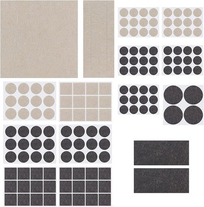 143 - Piece Felt Furniture Pads, Anti - Scratch Furniture Felt Pads, Self - Adhesive Chair Leg Floor Protectors for Hardwood Floors, Brown and Beige, HOME MASTER HARDWARE | Furniture Pads - TrueDesk