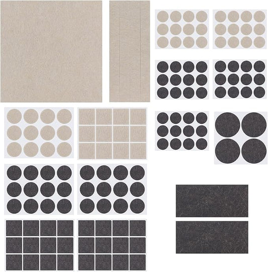 143 - Piece Felt Furniture Pads, Anti - Scratch Furniture Felt Pads, Self - Adhesive Chair Leg Floor Protectors for Hardwood Floors, Brown and Beige, HOME MASTER HARDWARE | Furniture Pads - TrueDesk