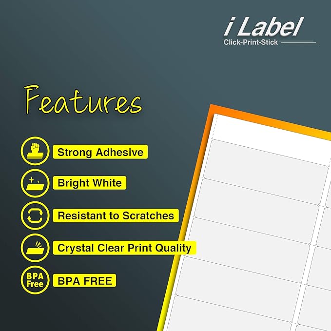14UP 4" x 1 - 1/3" Address Labels for Laser & Inkjet Printers[100 Sheets,1400 Labels] | Laser Inkjet Printer Labels - TrueDesk