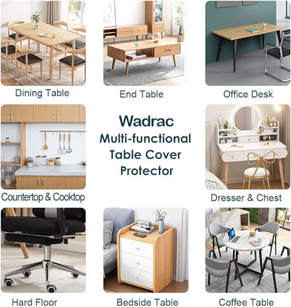 14x24 in Office Desk Blotter Mat Clear Plastic Table Protector Cover Pad PVC Transparent Topper Surface Proection Pad Anti Scratch Table Mat Glass Dinner End Waterproof Easy Clean | Table Pads - TrueDesk