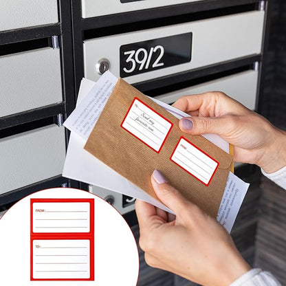 150 Pcs to from Return Address Mailing Labels, Self - Adhesive to/from Address Mailing Labels, 4.5x3.5 Inch Blank Mail Shipping Label Postage Guaranteed Stickers for Package Boxes | Address Labels - TrueDesk