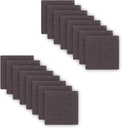 1.5inch Square Felt Furniture Pads, 16Pcs Self Adhesive Cuttable Felt Furniture Leg Pads Floor Protectors Furniture Sliders for Hardwoods Floors, Brown | Furniture Pads - TrueDesk