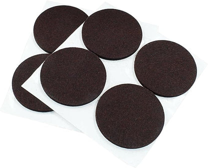 16 Pcs 2 - 1/2”/63mm Felt Furniture Pads Brown Round Self Adhesive Furniture Pads 5mm Thick Anti Scratch Floor Protectors for Furniture Feet Chair Legs | Furniture Pads - TrueDesk