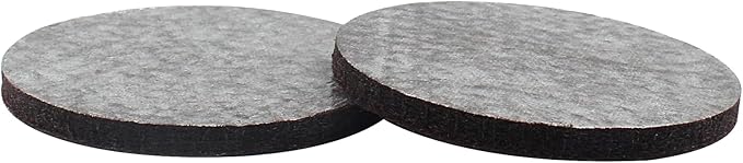 16 Pcs 2 - 1/2”/63mm Felt Furniture Pads Brown Round Self Adhesive Furniture Pads 5mm Thick Anti Scratch Floor Protectors for Furniture Feet Chair Legs | Furniture Pads - TrueDesk